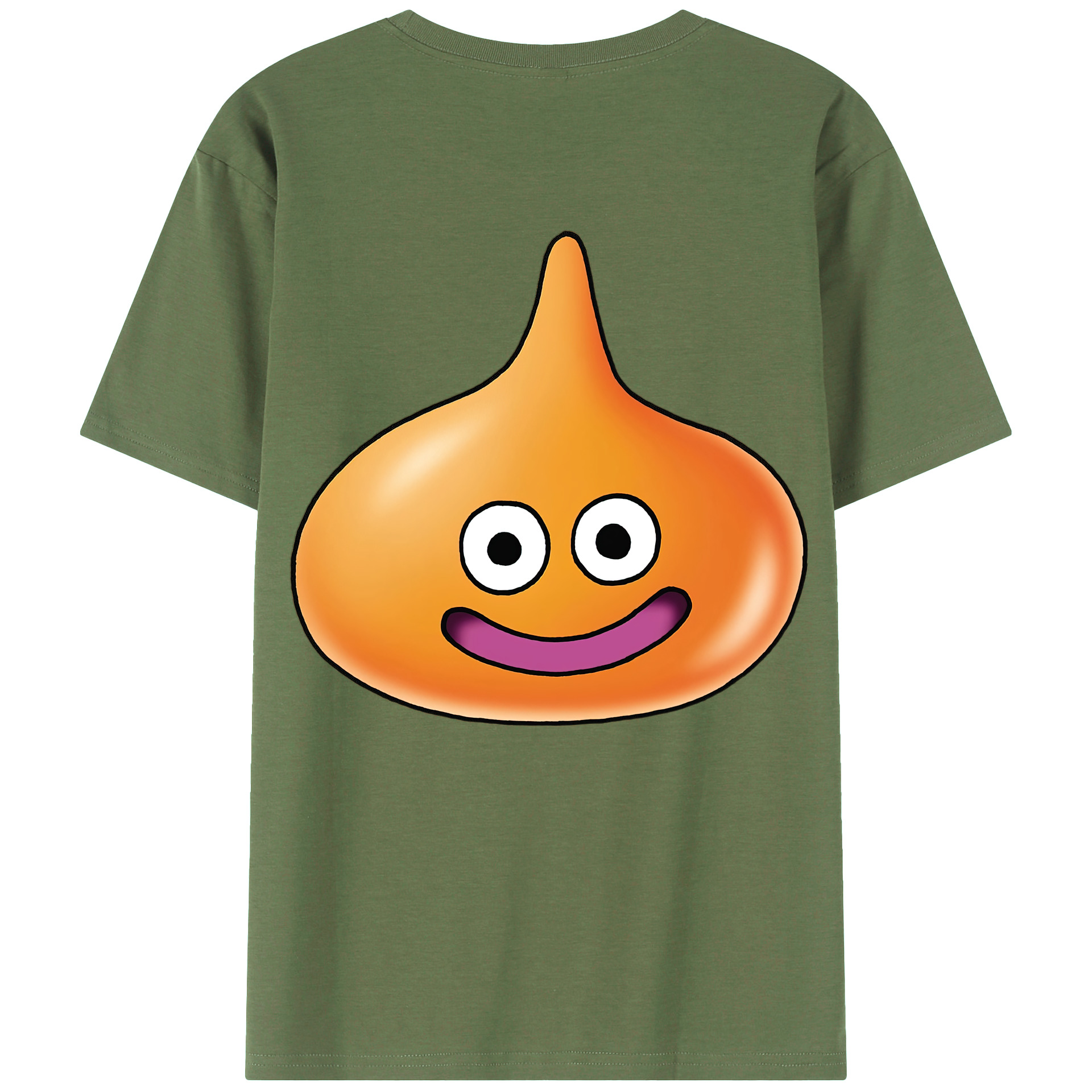 （画像用） ドラゴンクエスト Doragon Kuesuto Dragon Quest 綿100％ メンズ半袖Tシャツ（バックプリント） 通気性